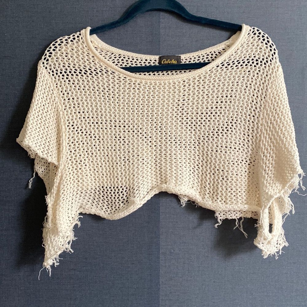 Cabela's Cream Crochet Tank Top